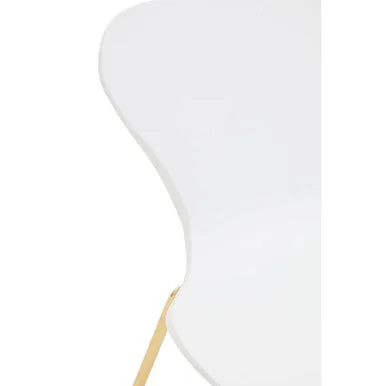 Laila White Seat & Gold Legs Dining Chair