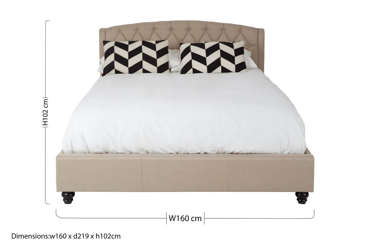 Josephine Beige King Bed Modern