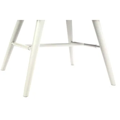 Cassy Black Leather Dining Chair With White Legs