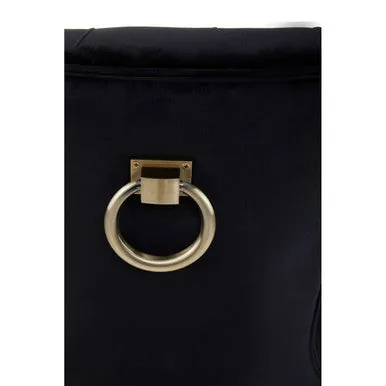 Kensington Townhouse Black Buttoned Dining Chair