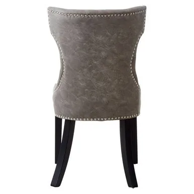 Daxton Grey Leather Dining Chair
