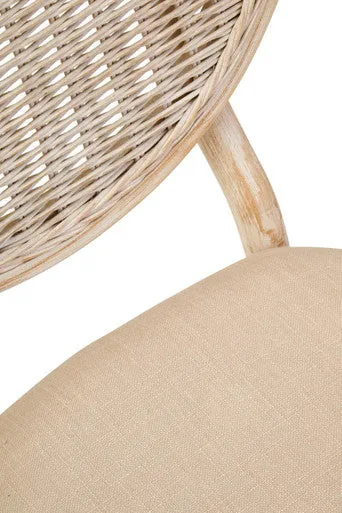 Cebu White Wash Elm Wood Dining Chair