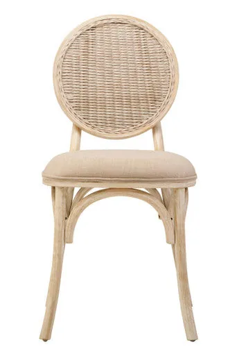 Cebu White Wash Elm Wood Dining Chair