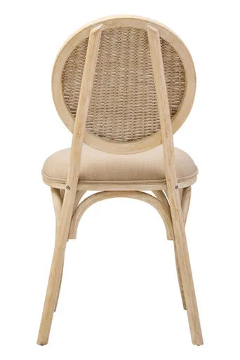 Cebu White Wash Elm Wood Dining Chair