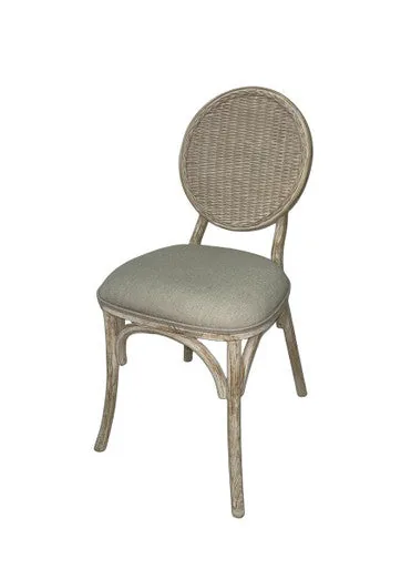 Cebu White Wash Elm Wood Dining Chair