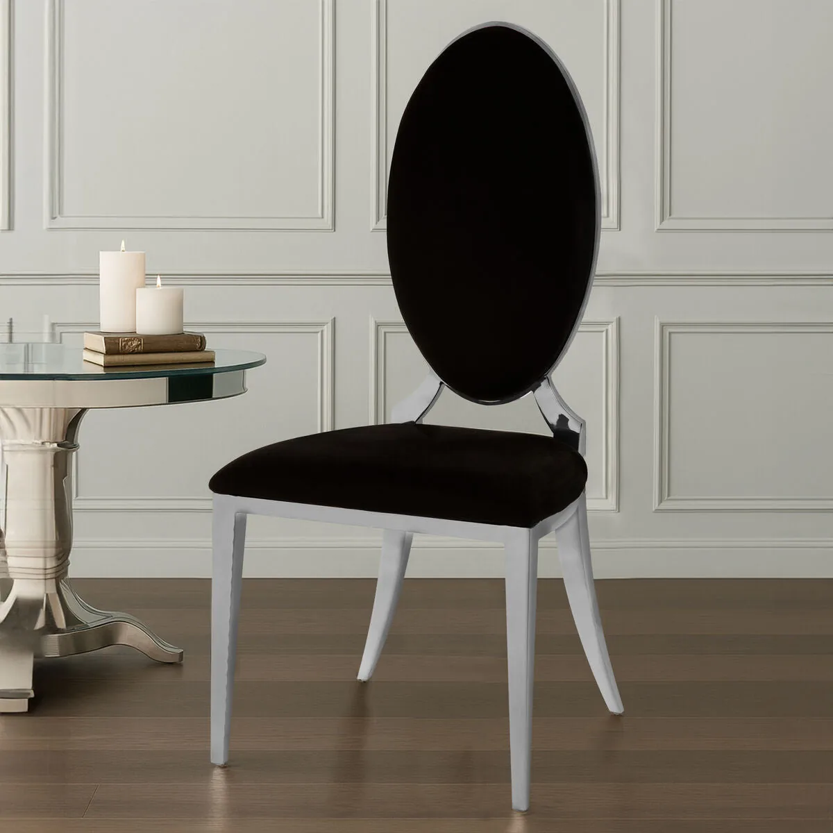 Eliza Black Velvet Dining Chair