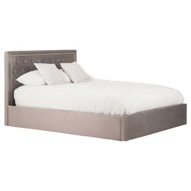 Hannah Grey Ottoman King Bed