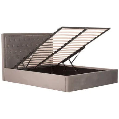 Hannah Grey Ottoman King Bed