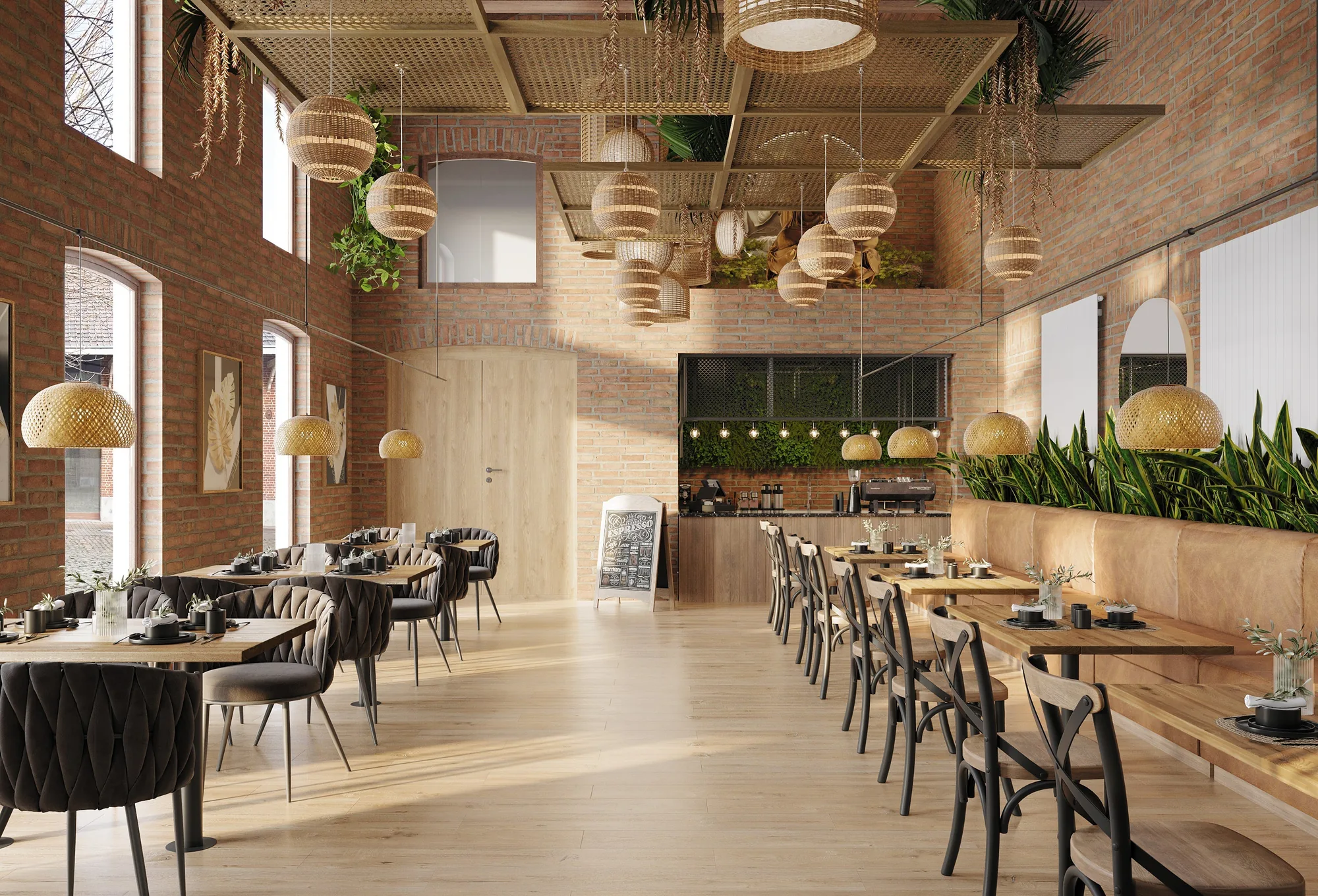 Solid Wood Dining Tables With Pole Leg For Cafes and Restaurants (Bulk Order)