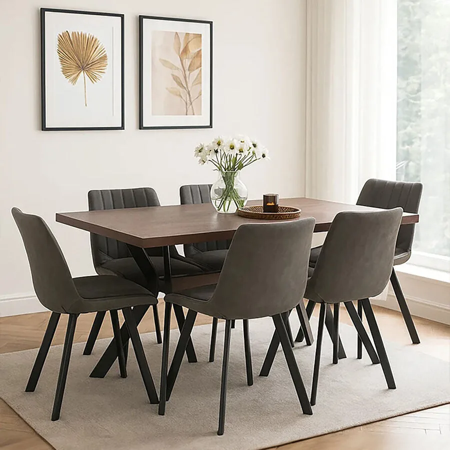 Westford Rectangle Dining Table With 6 Chairs Set