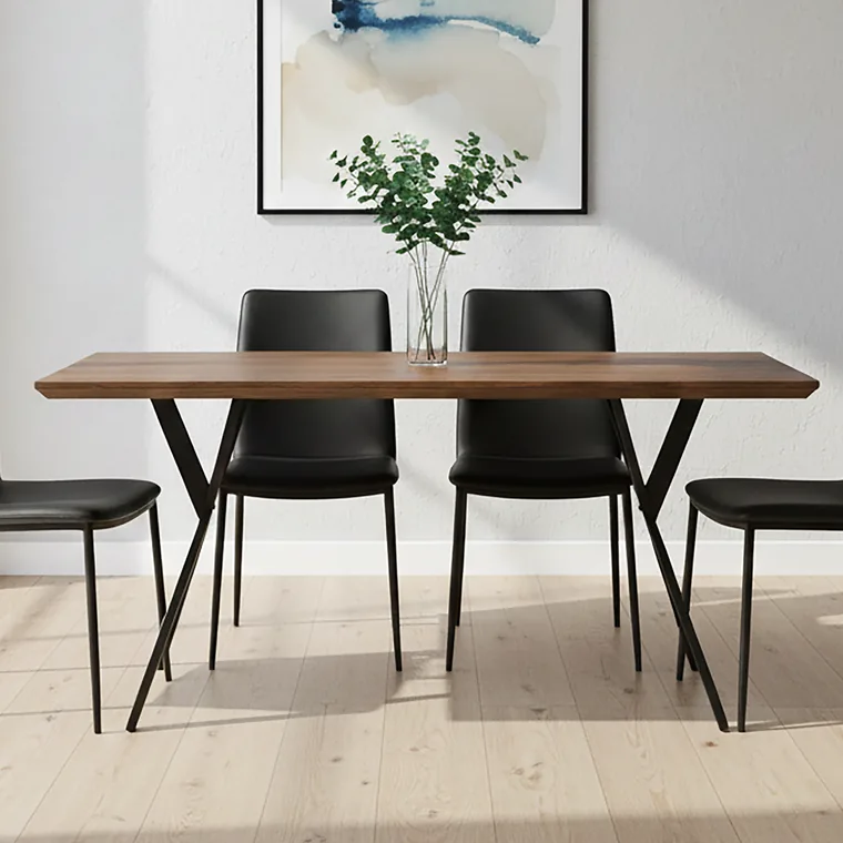 Arron Black Industrial Dining Table