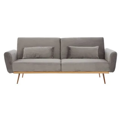 Grey Velvet Sofa Bed, Hatton