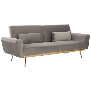 Grey Velvet Sofa Bed, Hatton