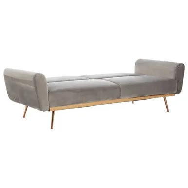 Grey Velvet Sofa Bed, Hatton