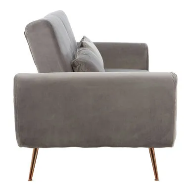 Grey Velvet Sofa Bed, Hatton