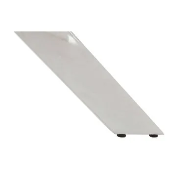 Round Clear Tempered Glass Dining Table With Intersecting Chrome Stainless Steel Legs, Allure
