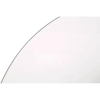 Silver Round Glass Top & Steel Frame Dining Table, Metropolitan
