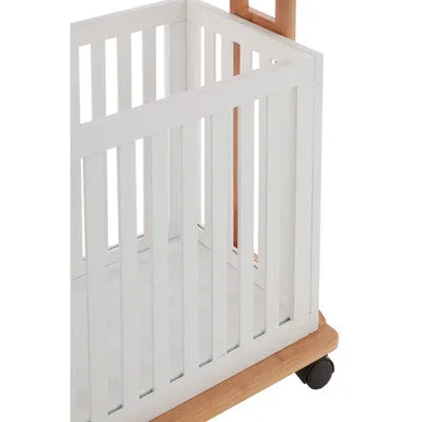 Nostra 2 Tier Storage Trolley Bamboo White Modern
