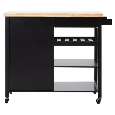 Frankfurt Black Kitchen Trolley