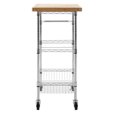 Frankfurt 3 Tier Kitchen Trolley Steel Modern