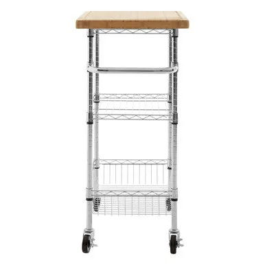 Frankfurt 3 Tier Kitchen Trolley Steel Modern