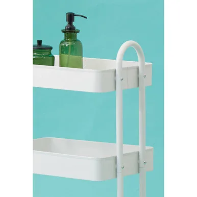 Acero Three Tier White Metal Trolley