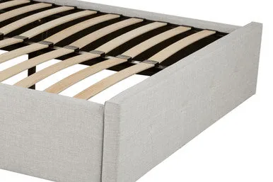 Edison Light Grey Ottoman Double Bed
