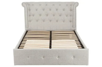 Edison Light Grey Ottoman Double Bed