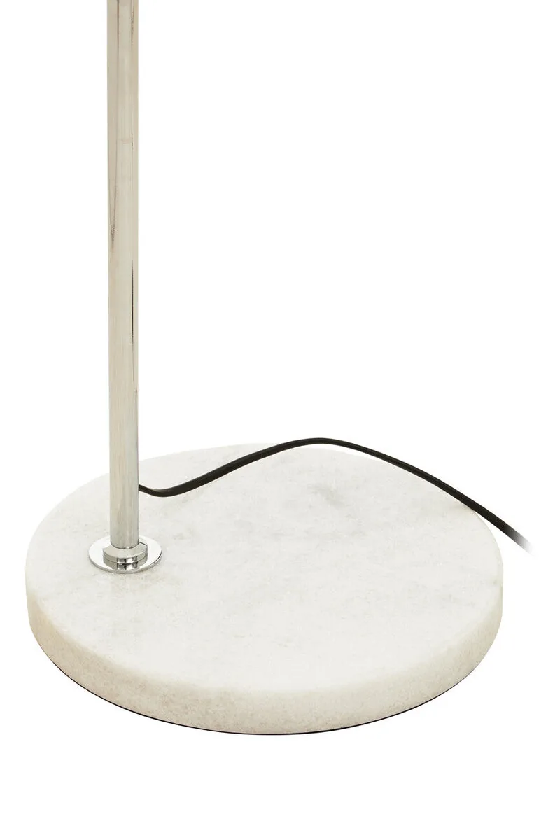 Karter Floor Chrome Floor Lamp With White Base