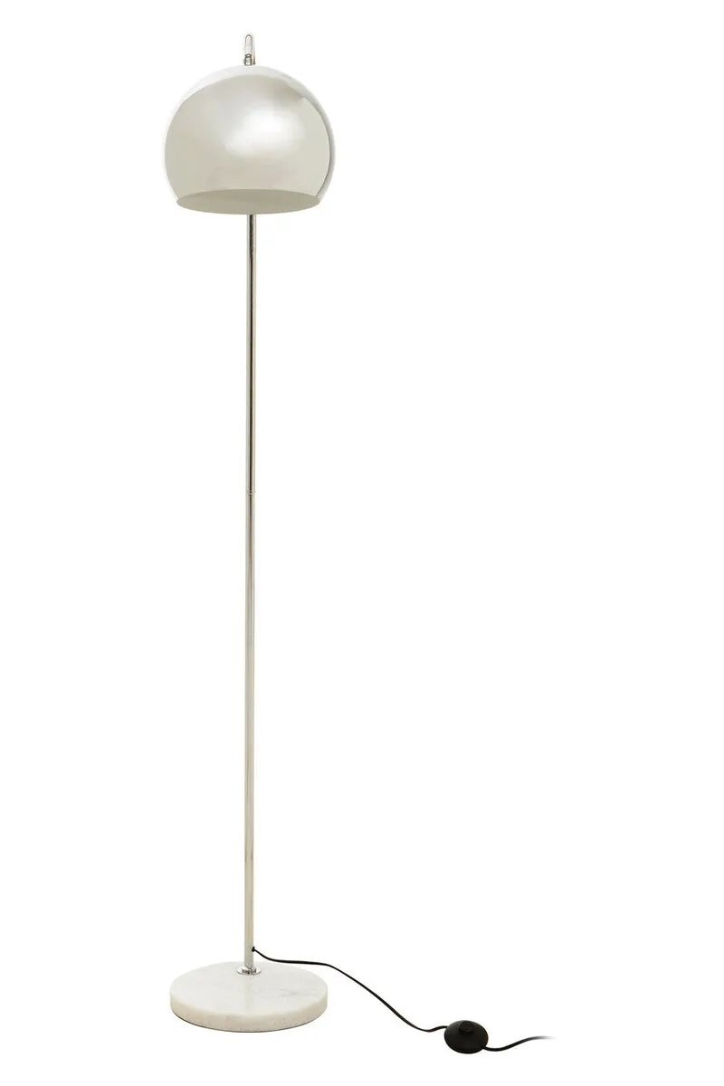 Karter Floor Chrome Floor Lamp With White Base