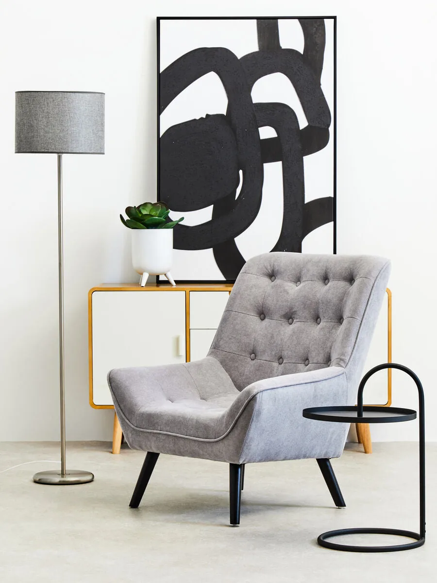 Forma Grey Waffle Shade Floor Lamp