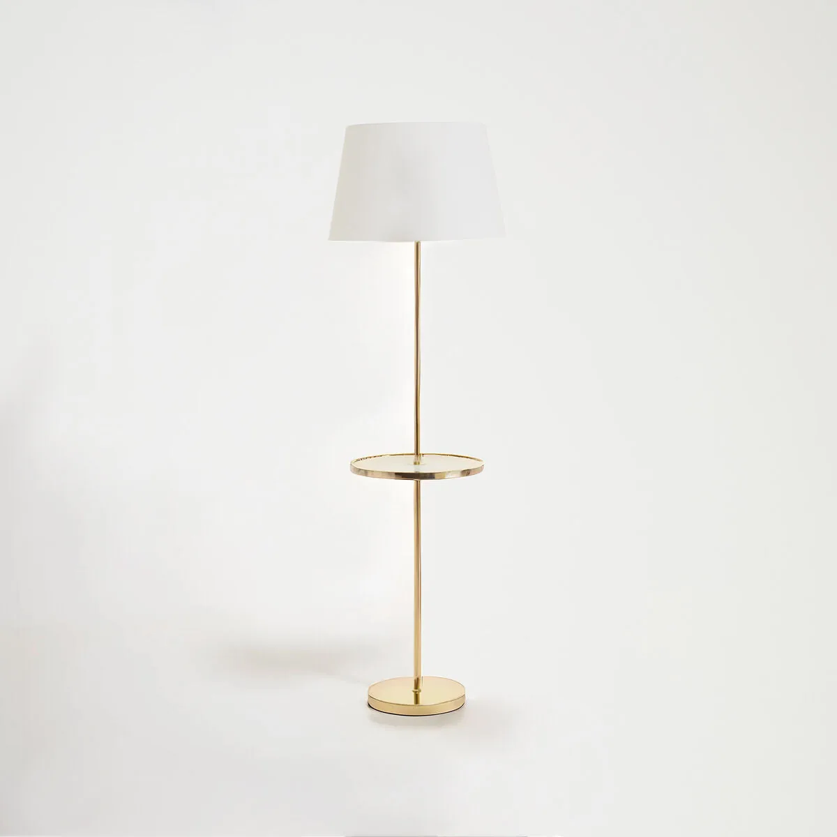 Stockholm Shiny Brass Tapered Floor Lamp