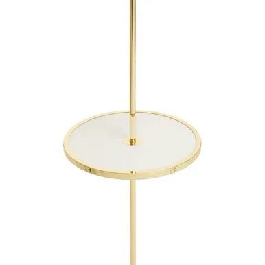 Stockholm Shiny Brass Tapered Floor Lamp