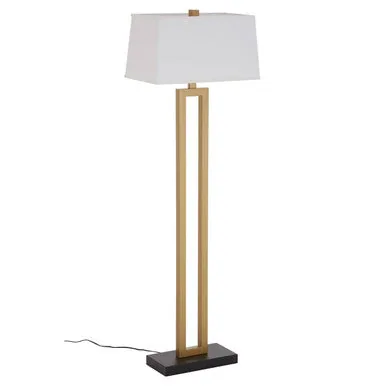 Leora White Contemporary Floor Lamp