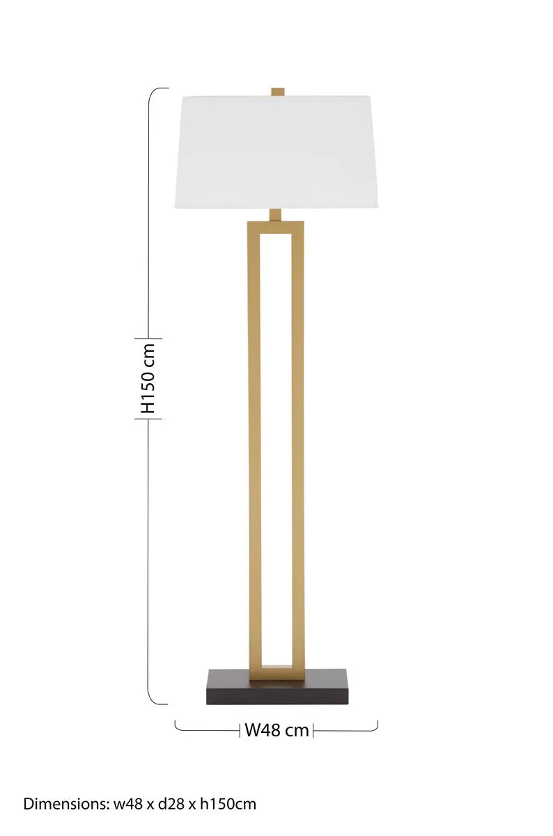 Leora White Contemporary Floor Lamp