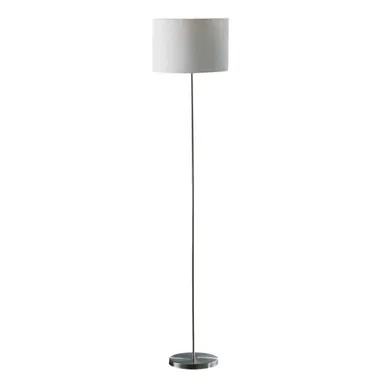 Forma Chrome Floor Lamp With Cream Shade