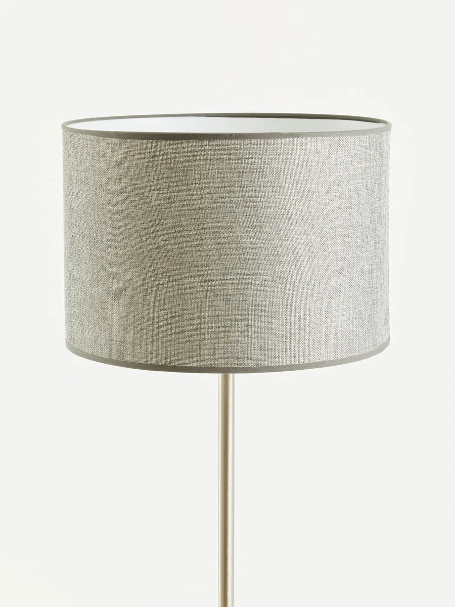 Forma Chrome Floor Lamp With Cream Shade