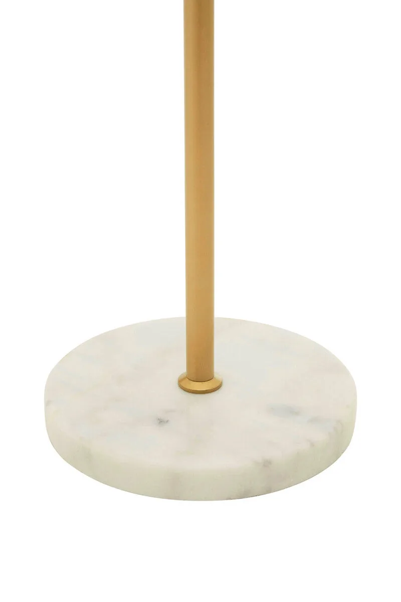 Revive Gold Metal Floor Lamp With White Marble Base