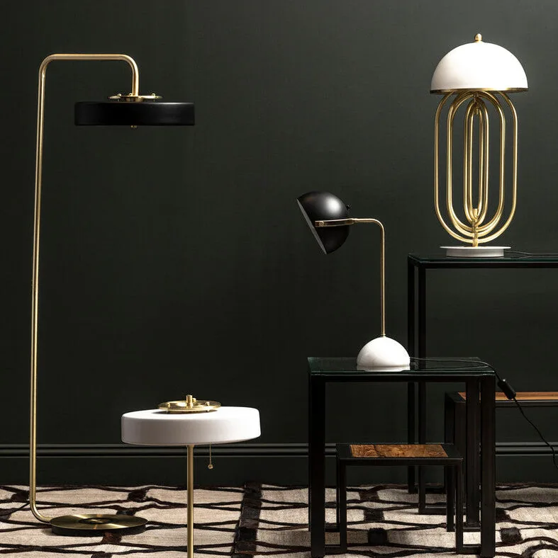 Rogano Matte Black Contemporary Floor Lamp