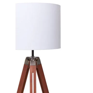 Malvern Tripod Floor Lamp With Brown Base