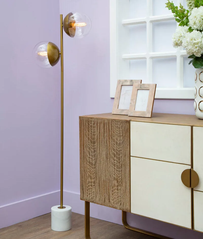 Revive Two Light Gold Floor Lamp