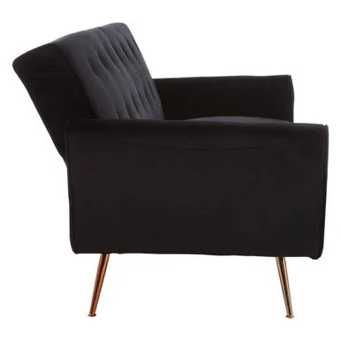 Black Velvet Sofa Bed, Hayton