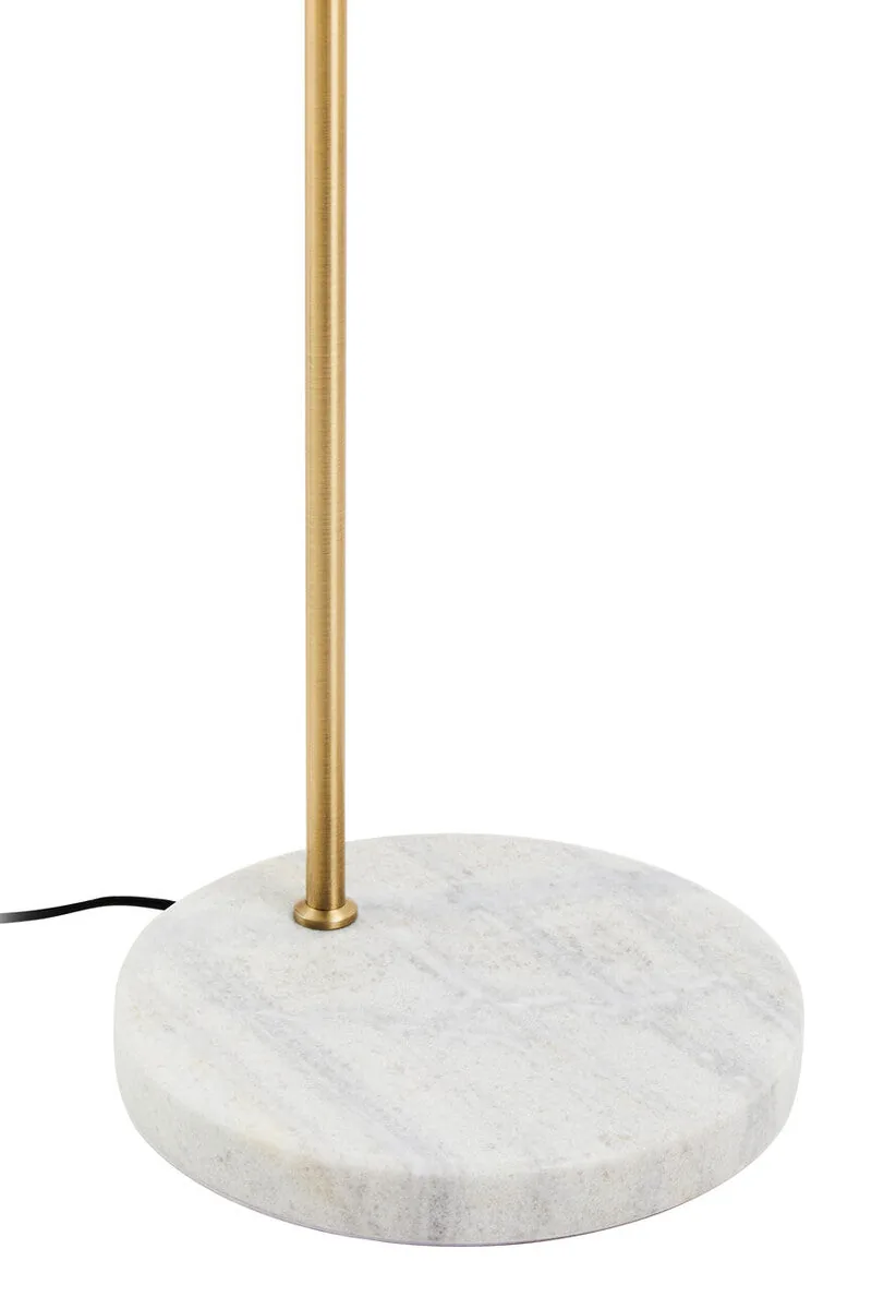 Newton White Marble & Gold Floor Lamp