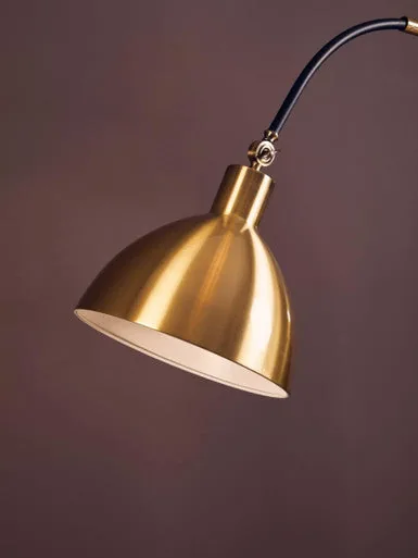 Newton Gold Metal Shade Floor Lamp