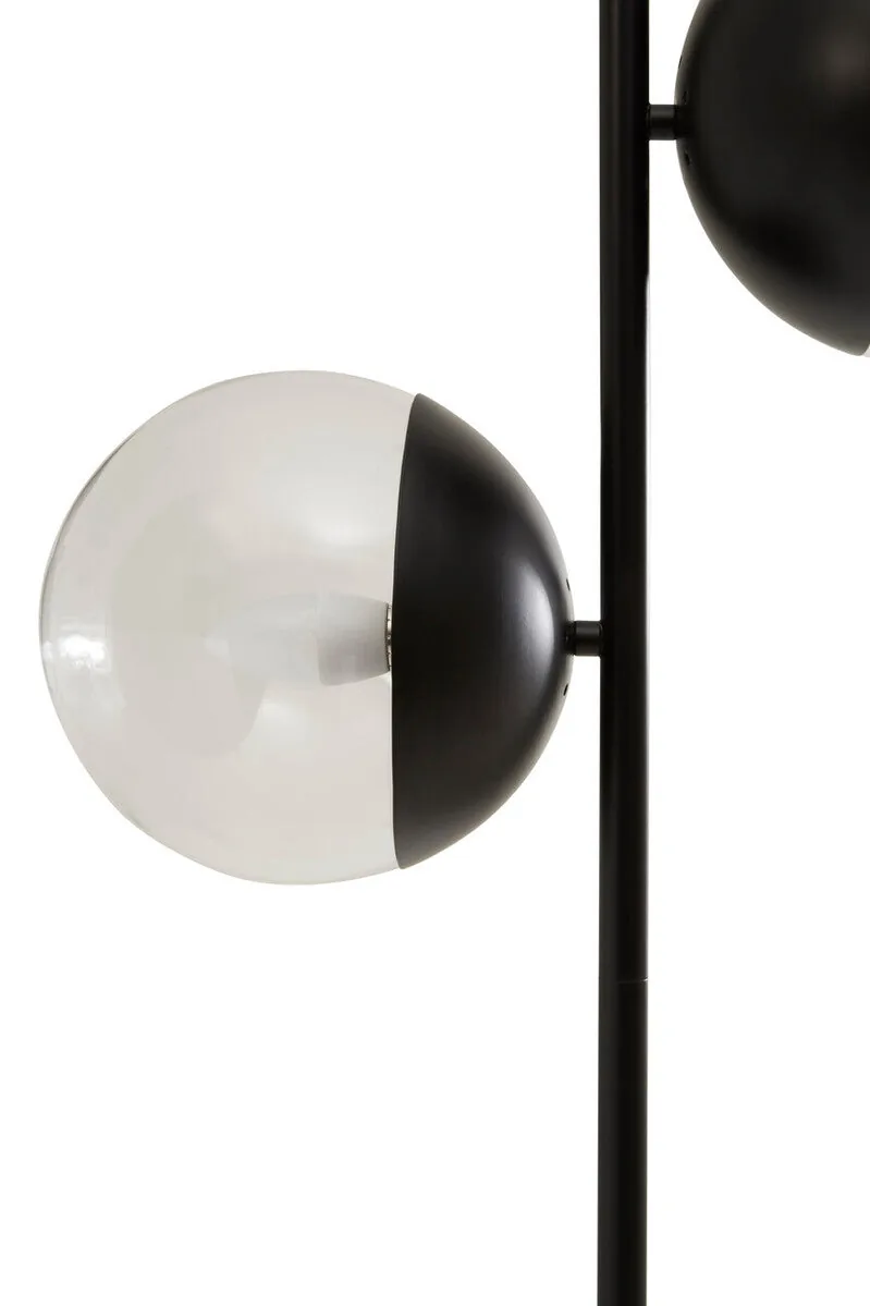 Revive Two Light Black Floor Lamp With Marble Base