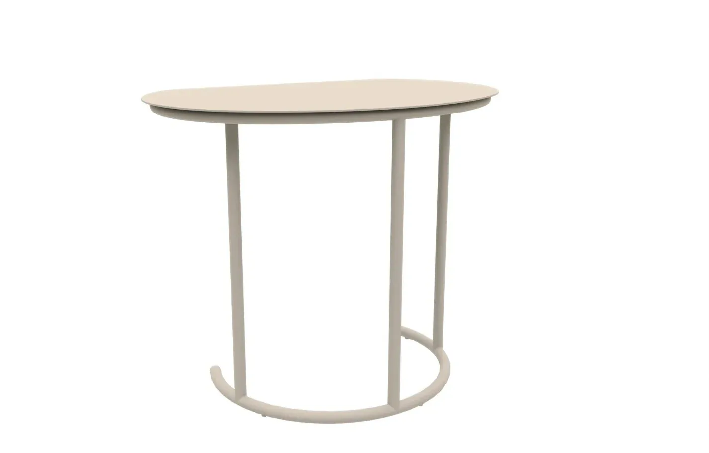 Kiki C-Shaped Metal Garden Side Table