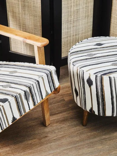 Cefena Armchair With Angular Arms