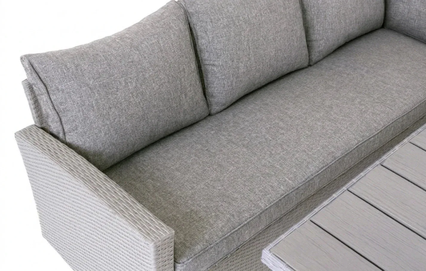 Stockholm 6 Seater Grey Rattan Corner Set and Cover Bundle