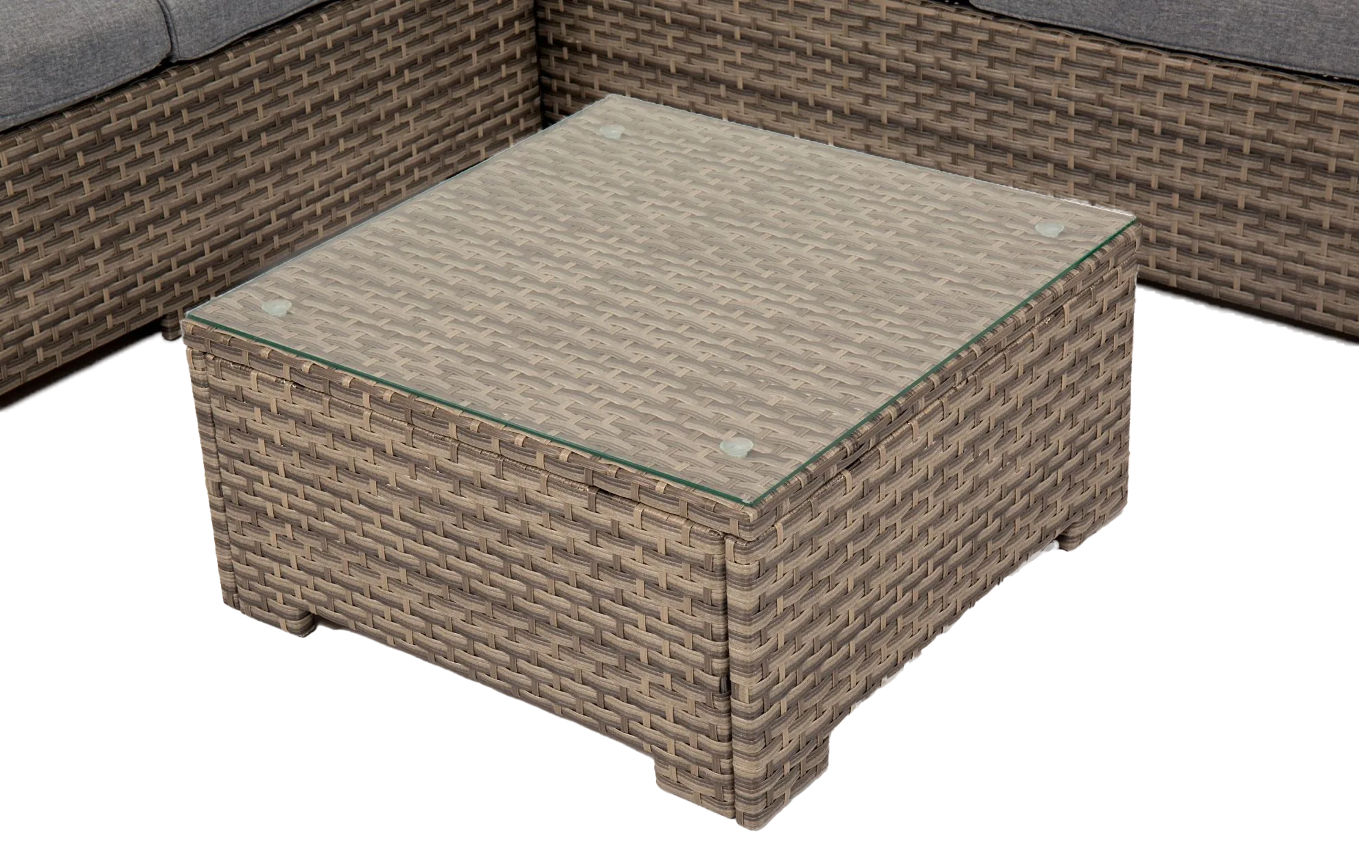 Chesterton Grey 5 Seater Corner Rattan Garden Sofa Lounge Set and Cover Bundle