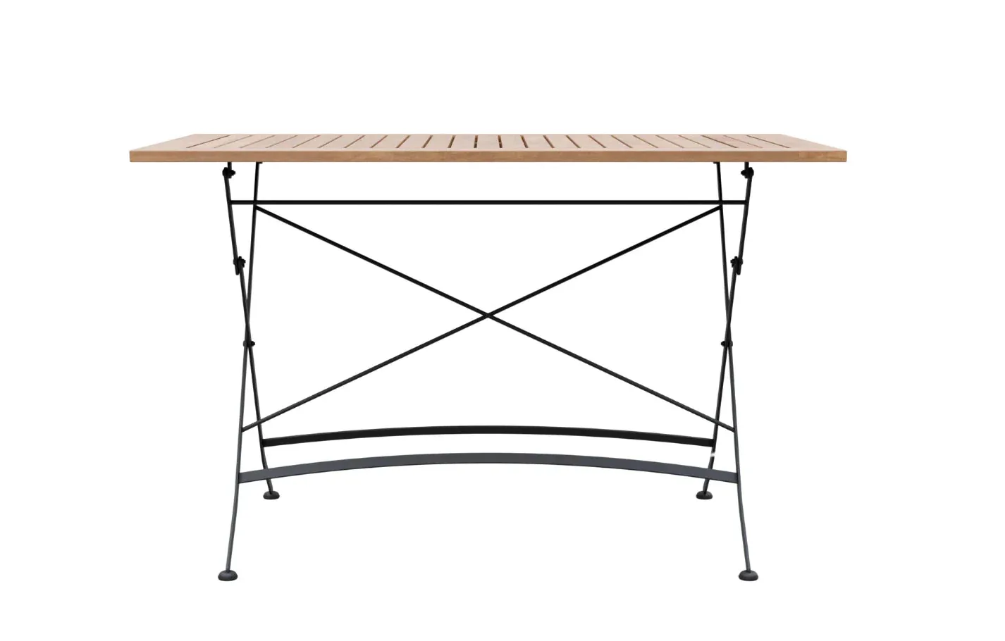 Sicily 4 Seater Teak and Wrought Iron Rectangular 120cm Garden Dining Set